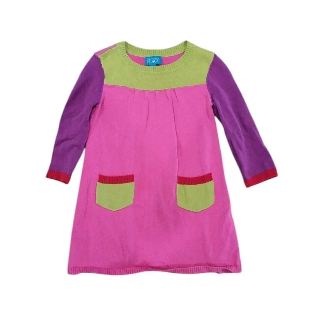 Colorblock sweater dress